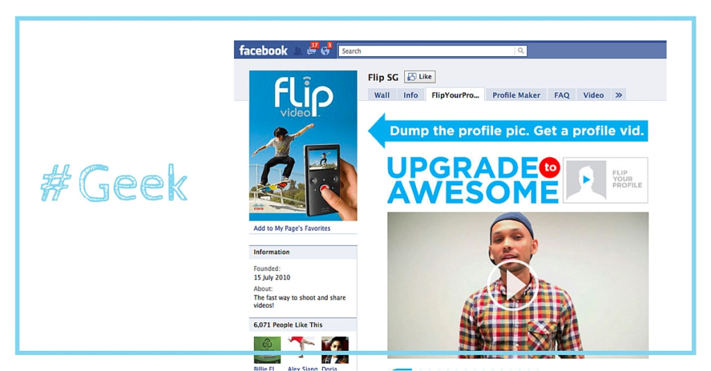 Flip Video: la vidéo de profil facebook
